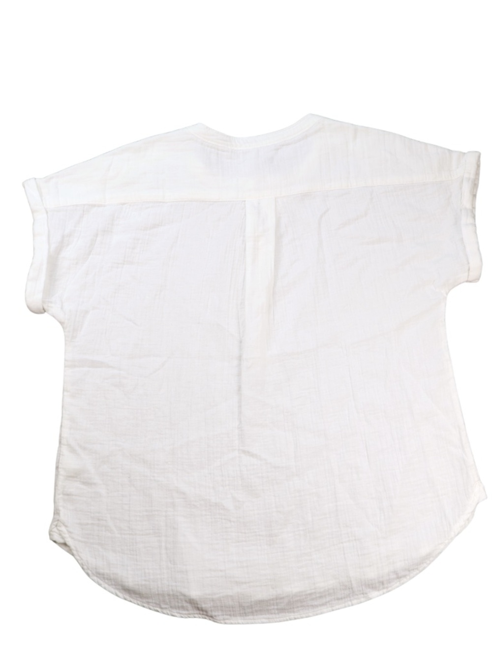 Quince White Organic Cotton Gauze Top Size Large NWT Minimalist Blouse - Picture 3 of 7
